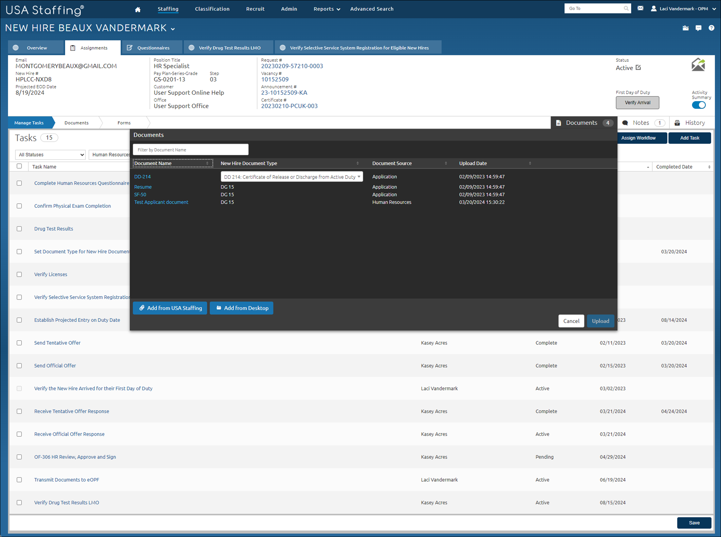 New Hire Add Document