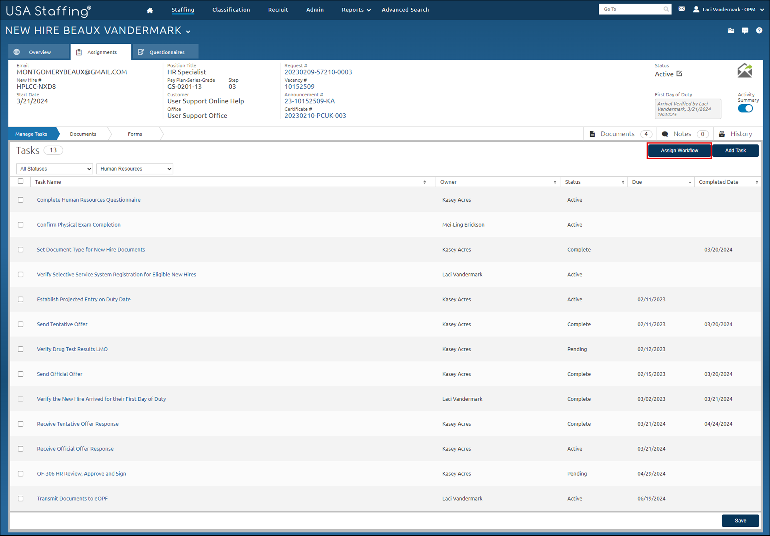 Assign Workflow
