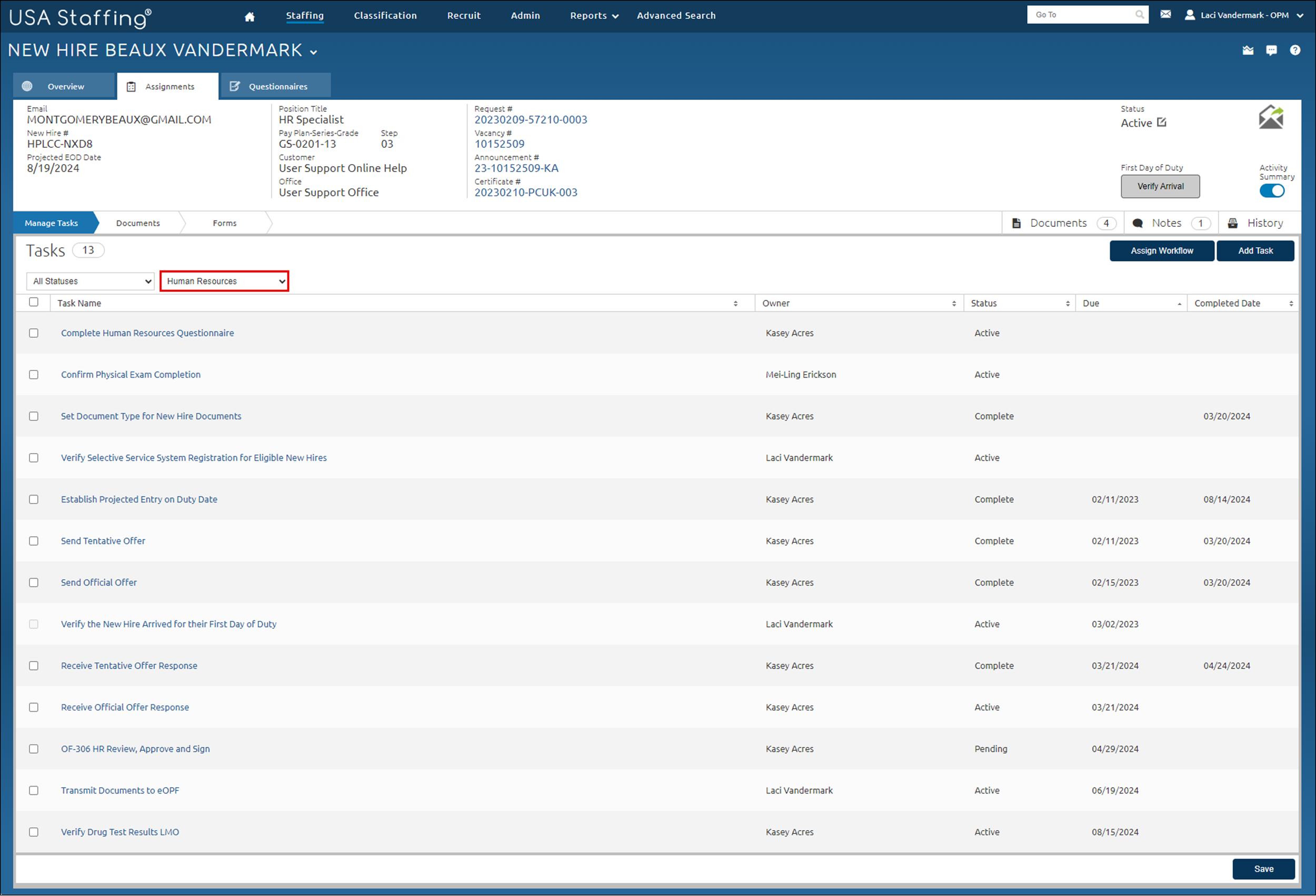 Manage Tasks