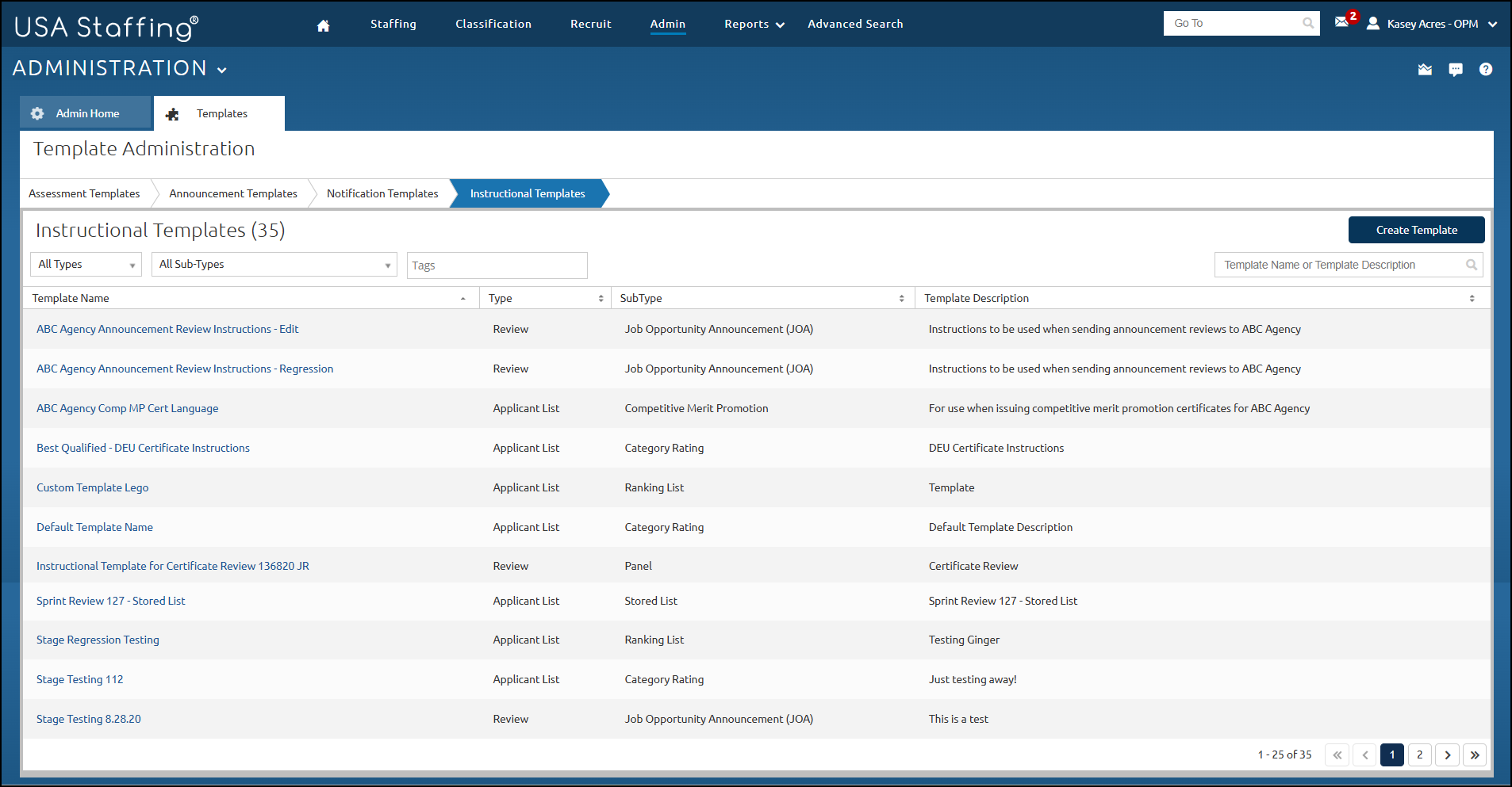  Instructional Template main page