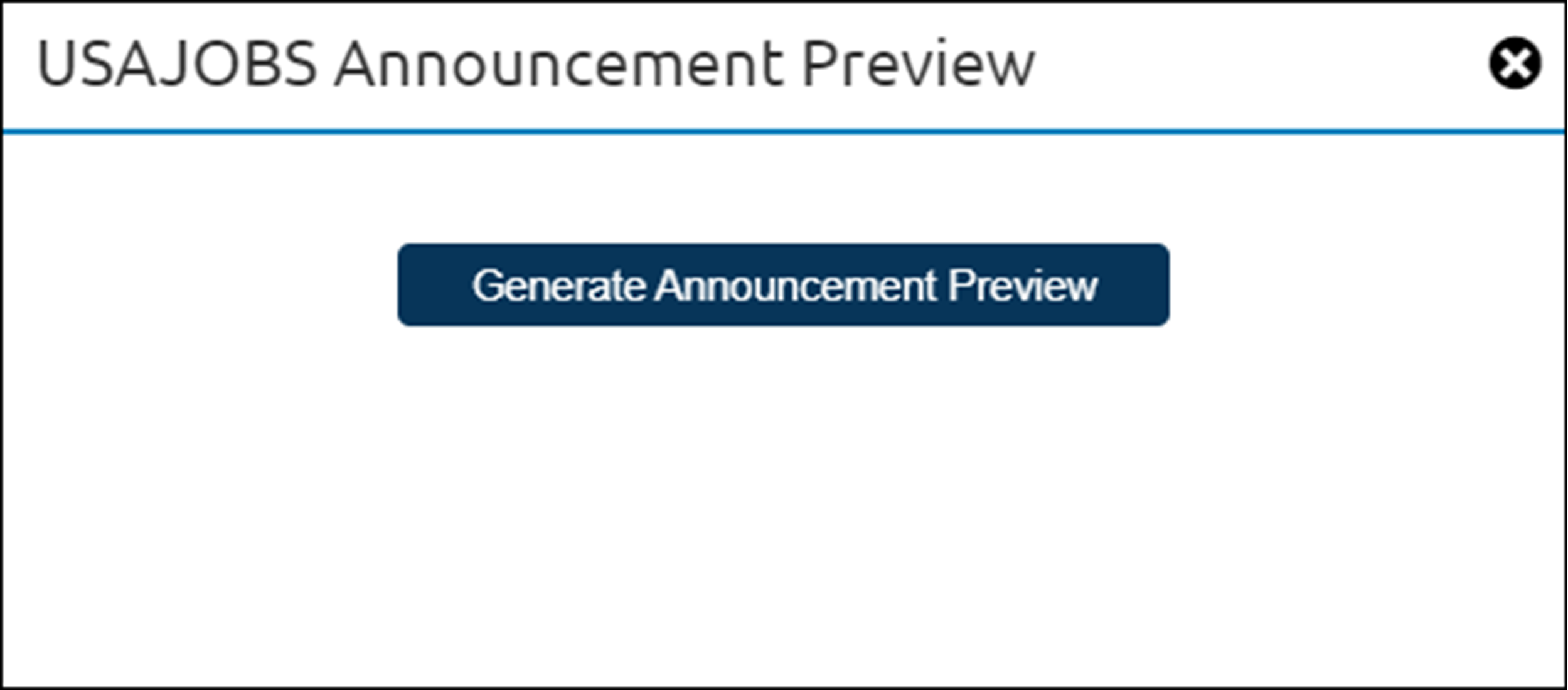 Announcement - Generate Preview Announcement