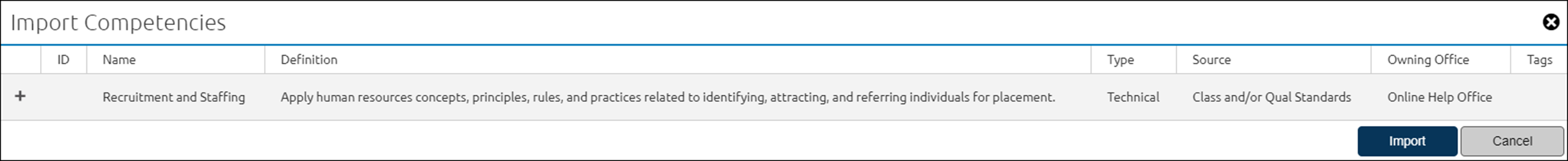 Import Competencies from File
