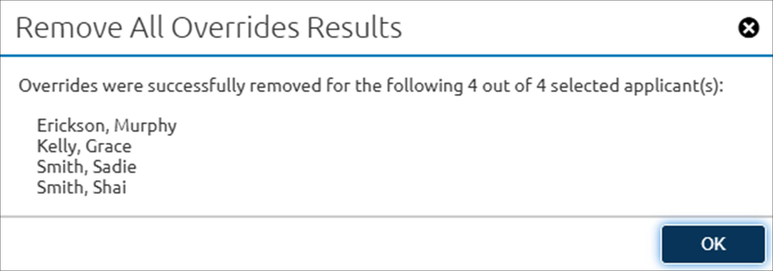 Core - Remove all overrides confirmation popup