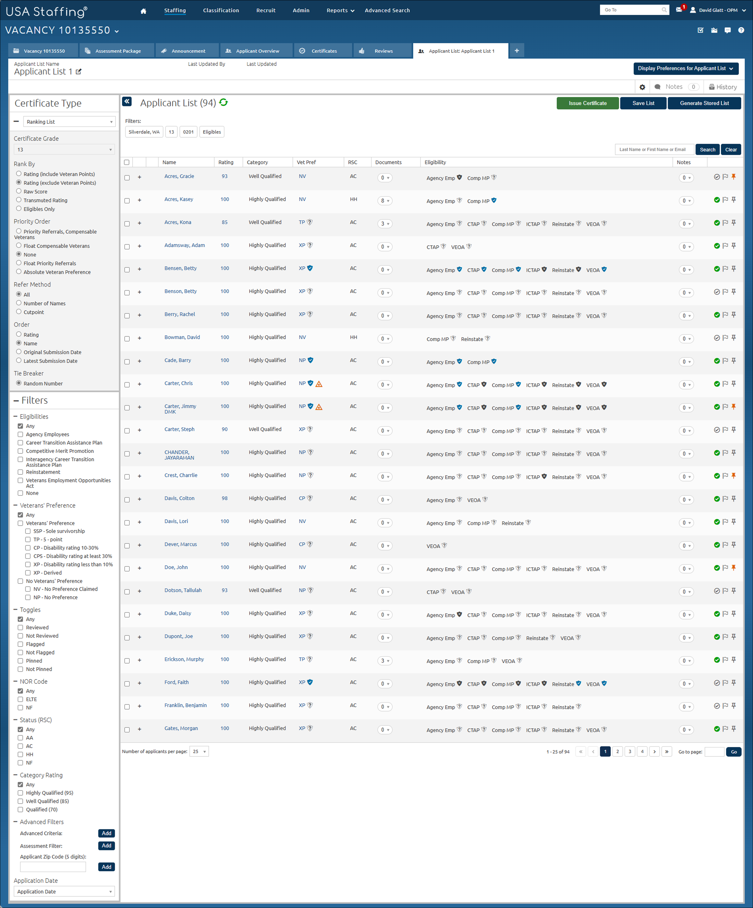 Creating a ranking list page 2