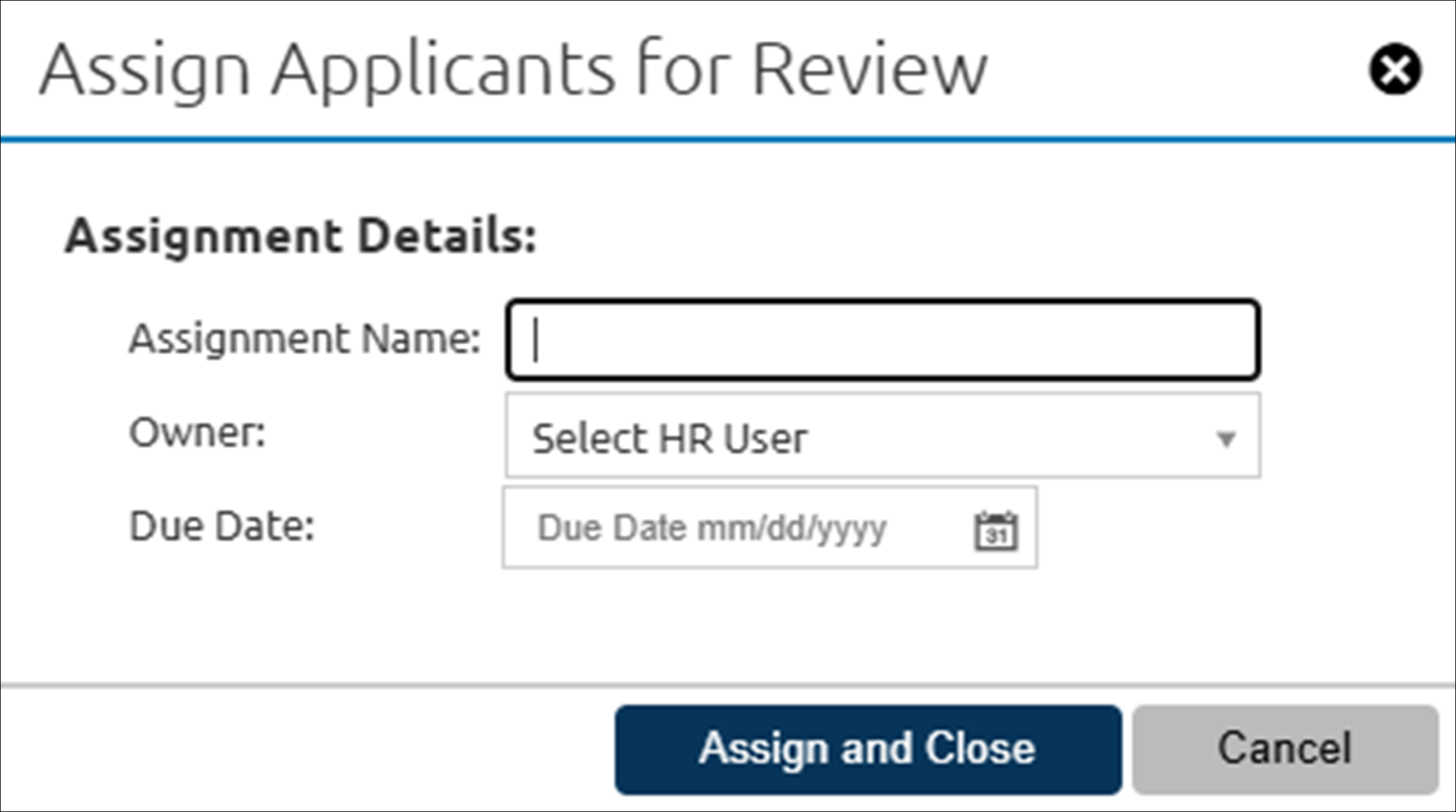 Core - Assign applicants for review