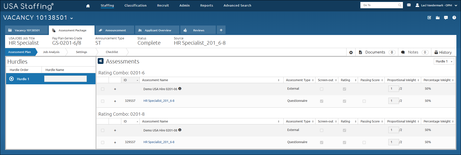Assessment Plan Page