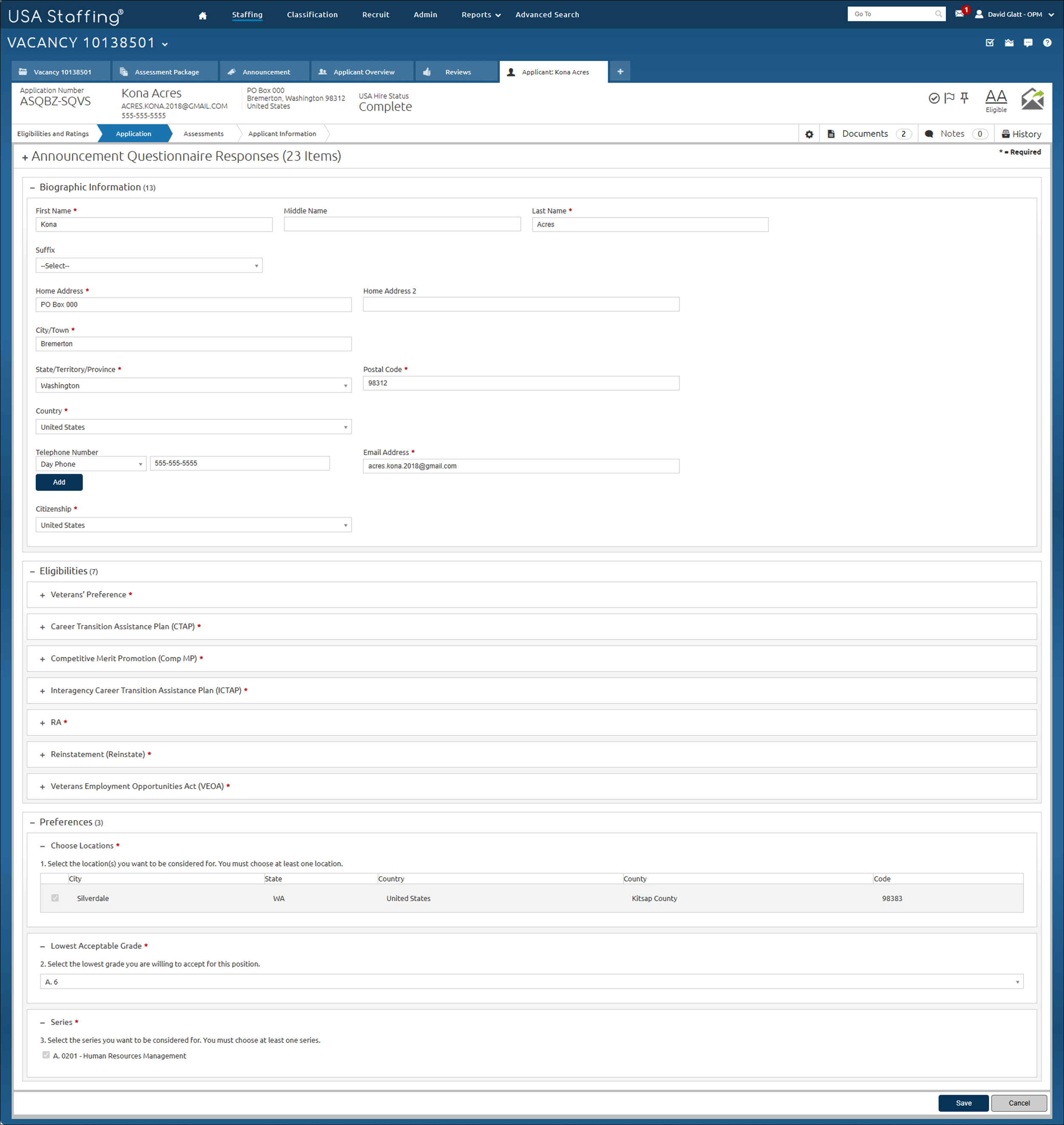  Applicant Application page