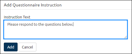 Announcement - Enter announcement questionnaire item instructions