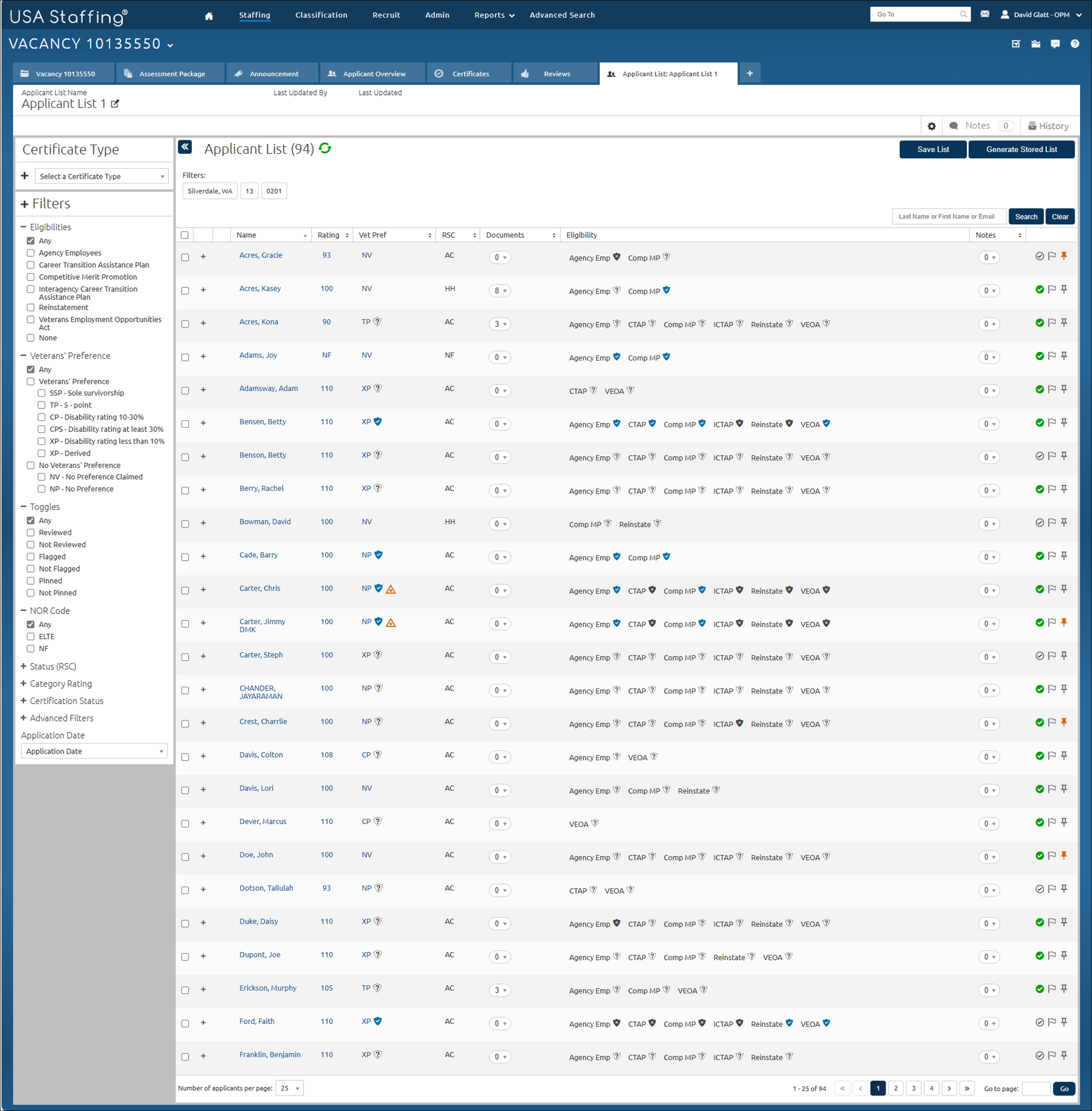 Create List Overview