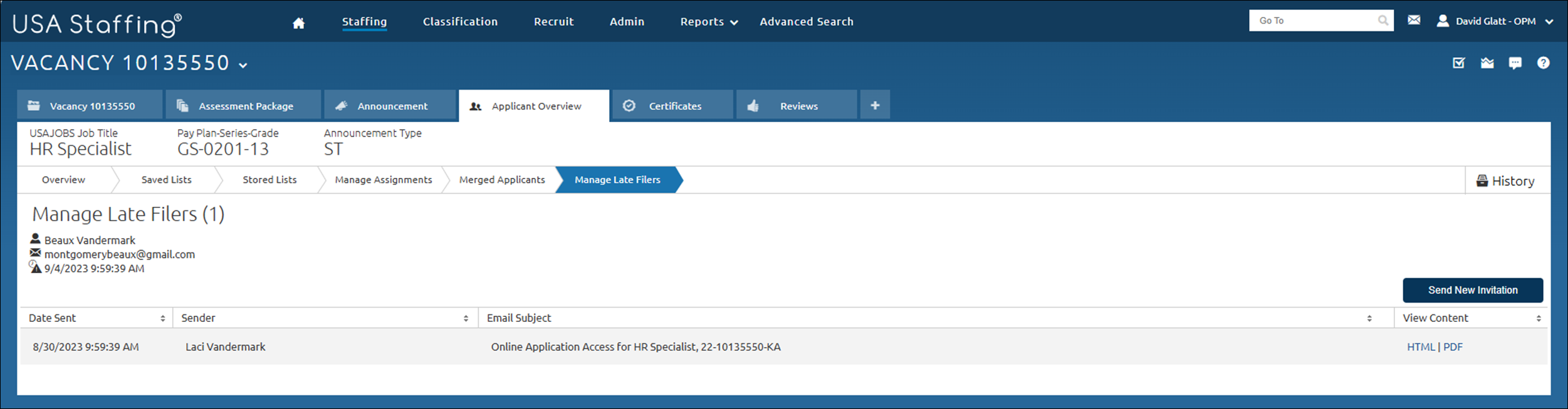 Manage Late Filers Overview