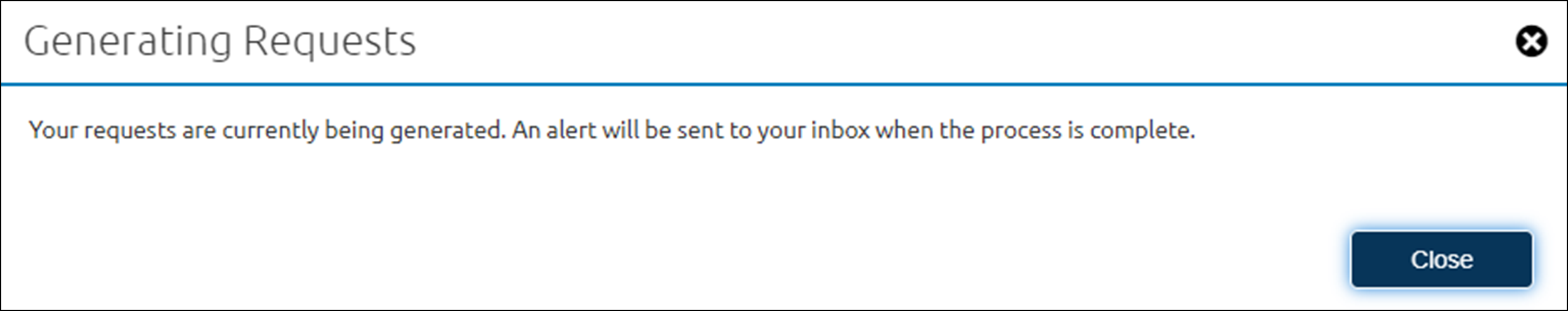Generating additional request pop-up